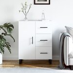 vidaXL Buffet blanc 69 5x34x90 cm bois d'ingénierie