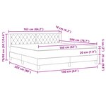 vidaXL Lit à ressorts ensachés rose avec matelas 160x200 cm en velours
