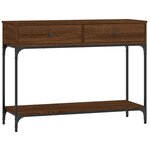 vidaXL Table console chêne marron 100x34 5x75 cm bois d'ingénierie