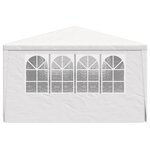 vidaXL Tente de réception et parois latérales 4x6 m Blanc 90 g/m²
