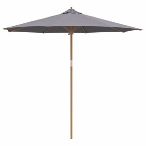 vidaXL Parasol de jardin Gris foncé Ø 270 x 260 cm Bambou