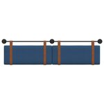 vidaXL Tête de lit suspendue Bleu PU antique
