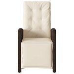 vidaXL Chaises inclinables de jardin lot de 2 avec repose-pied rotin
