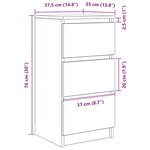 vidaXL Buffet vieux bois 37 5x35x76 cm bois d'ingénierie