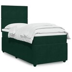 vidaXL Sommier à lattes de lit avec matelas Vert foncé 90x200 cm