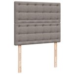 vidaXL Sommier à lattes de lit avec matelas taupe 120x190 cm tissu