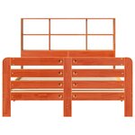 vidaXL Cadre de lit sans matelas cire marron 120x190cm bois pin massif