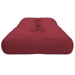 vidaXL Coussin de palette rouge bordeaux 120x40x12 cm tissu