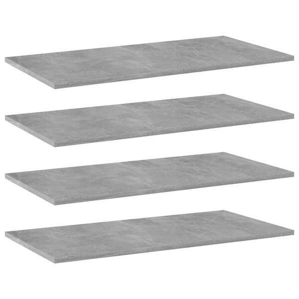 vidaXL Panneaux de bibliothèque 4 Pièces gris béton bois d’ingénierie