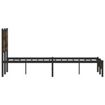 vidaXL Cadre de lit en métal sans matelas chêne fumé 120x200 cm