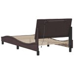 vidaXL Cadre de lit sans matelas marron foncé 100x200 cm tissu