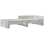 vidaXL Cadre de lit avec tête de lit Gris béton 80 x 200 cm