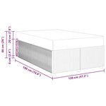 vidaXL Cadre de lit Autre Crème 120 x 190 cm tissu