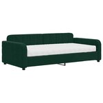 vidaXL Lit de jour avec matelas vert foncé 100x200 cm velours