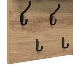 vidaXL Porte-manteau mural chêne artisanal Bois d'ingénierie