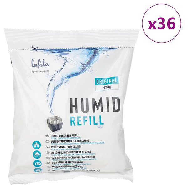 vidaXL Recharges pour absorbeur d'humidité 36 Pièces 450 g