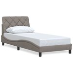 vidaXL Cadre de lit sans matelas taupe 80x200 cm tissu