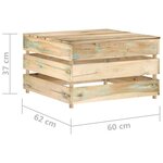 vidaXL Tables palette de jardin 2 Pièces Bois de pin imprégné