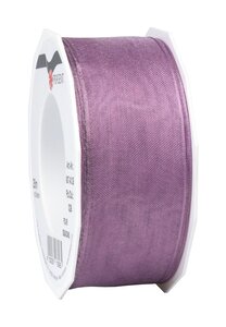 Organza four seasons 25-m-rouleau 40 mm  violet laitonné