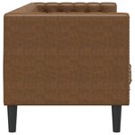 vidaXL Canapé Chesterfield avec traversins 3 places similicuir daim