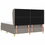 vidaXL Lit à ressorts avec matelas gris foncé 90x190 cm Taupe