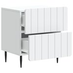 vidaXL Cabinet de chevet Blanc 43 x 34 5 x 49 5 cm Bois d'ingénierie