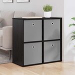 vidaXL Buffet Chêne noir 68 5 x 32 x 67 cm
