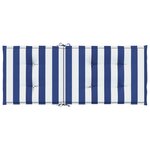 vidaXL Coussins de chaise à dossier haut 6Pièces rayures bleu/blanc tissu