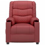 vidaXL Fauteuil de massage Rouge bordeaux Similicuir
