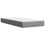 vidaXL Sommier à lattes de lit et matelas Gris clair 90x190 cm Tissu