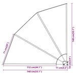 vidaXL Auvent latéral pliable de balcon Gris 140x140 cm