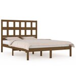 vidaXL Cadre de lit Marron miel Bois de pin massif 200x200 cm