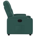 vidaXL Fauteuil inclinable Vert foncé Tissu