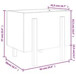vidaXL Jardinière blanc 62x50x57 cm bois massif de pin