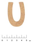 Alphabet en bois MDF adhésif 5 cm Lettre U