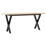 vidaXL Table basse cadre en X 110x40x45 cm bois de pin massif et acier