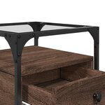 vidaXL Table de chevet chêne marron 40x40x55 cm bois d’ingénierie