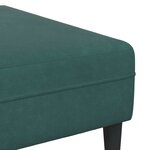 vidaXL Canapé en velours avec coussin 3 Pièces Vert foncé 208 cm Velours