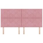 vidaXL Tête de lit Montage mural Géométrique Rose 180 cm Velours