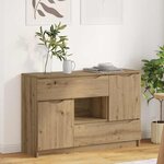 vidaXL Buffet Chêne artisanal 100 x 30 x 65 6 Bois d'ingénierie