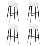 vidaXL Ensemble de bar 5 Pièces Noir et blanc