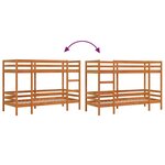 vidaXL Lit superposé sans matelas cire marron 75x190 cm pin massif