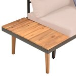 vidaXL Salon de jardin 4 Pièces avec coussins Bois massif d'acacia