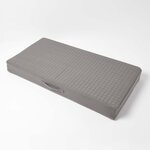 Coussin d'assise déhoussable pour canapé 2 places en coton Gris foncé - HOMESCAPES