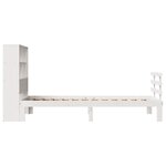 vidaXL Lit bibliothèque sans matelas blanc 90x190cm bois de pin massif
