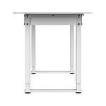 Bureau table poste de travail électrique à hauteur réglable 160 x 75 cm blanc 03_0009075