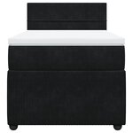 vidaXL Sommier à lattes de lit et matelas Noir 80x200 cm Velours