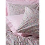 Parure de lit - housse de couette 220 x 240 + 2 taies d'oreiller 60 x 60 coton renforcé - Rose