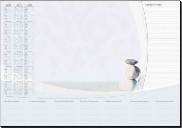 Sous-main papier 'Harmony'  590 x 410 mm 30F Calendrier SIGEL