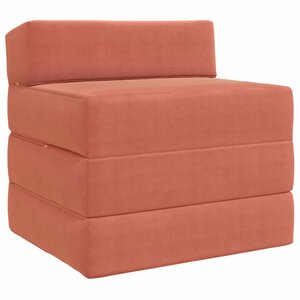vidaXL Canapé-lit pliable Rouge orange 200 x 70 x 15 cm
